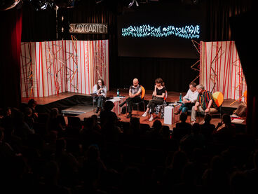 Dagmara Kraus mit Yevgeniy Breyger, Frédéric Forte, Tanja Šljivar und Leopold von Verschuer