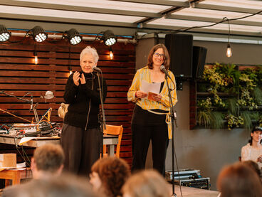 Begrüßung durch Ulrike Draesner und Kathrin Röggla