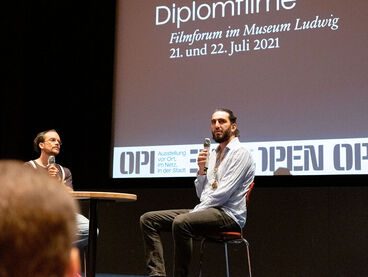 Prof. Alejandro Bachmann mit Shahab Kermani im Filmforum