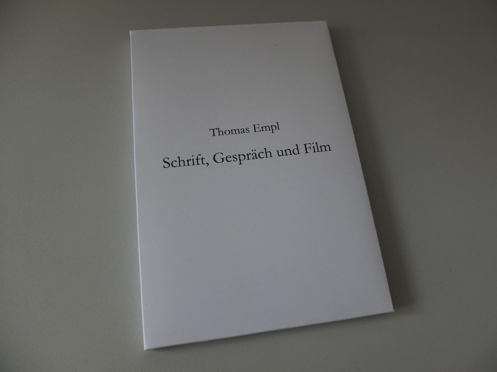 Cover image of the project Schrift, Gespräch und Film