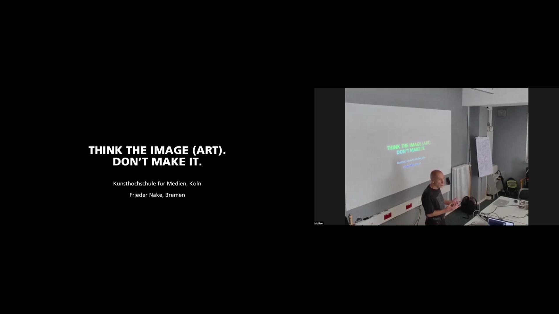 Frieder Nake zu Gast – Think the image (art), don't make it!