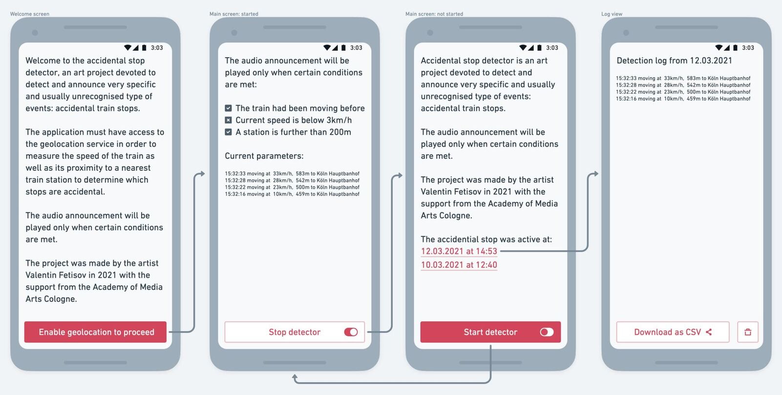 Constructed Situation, Train, Announcement, Non-place, Mobile Application 