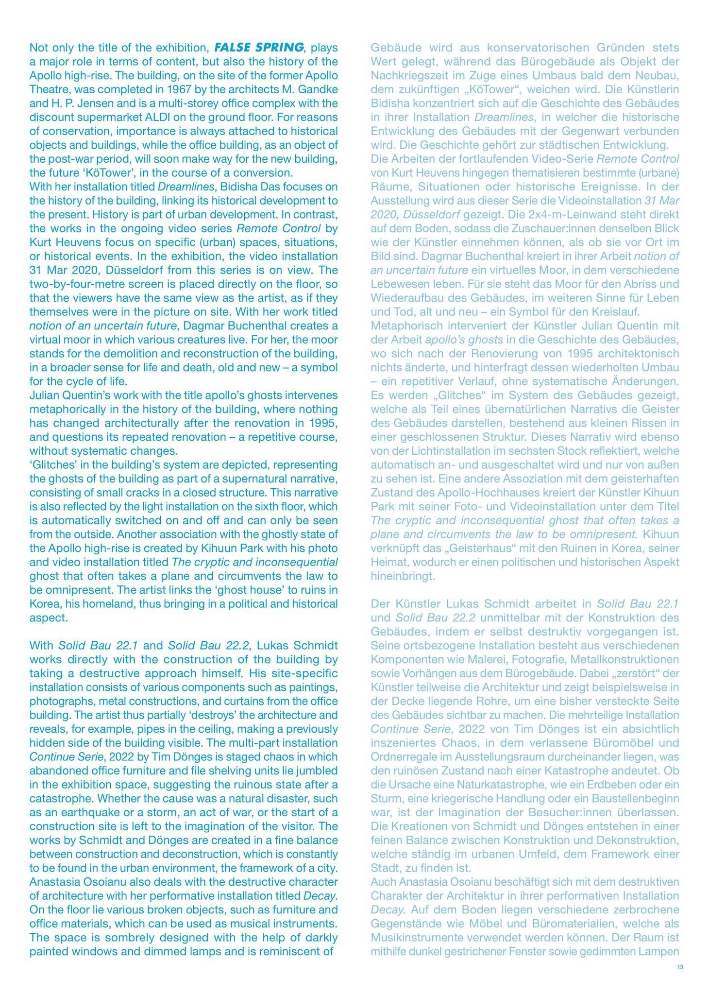 Gallery image of the project FALSE SPRING