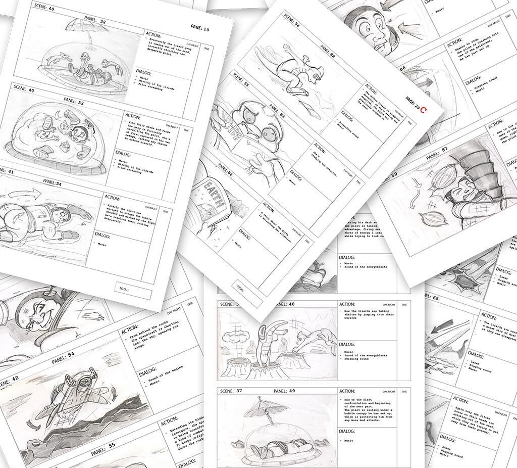 Cover image of the project Storyboard „Spaceman Bob“